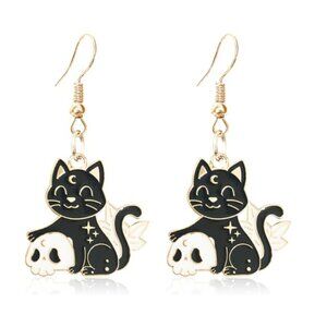 Free People ⭐️ Spooky Cat Earrings "Halloween"